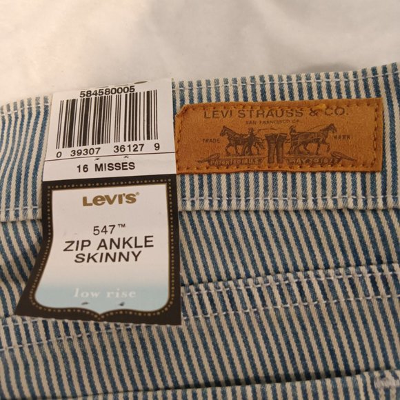 Levi's Women's Railroad Zip Ankle Skinny Jeans NWT Size 16 - Picture 6 of 10